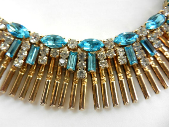 1950s Duane ritzy Glam Demi-set bib necklace and … - image 7