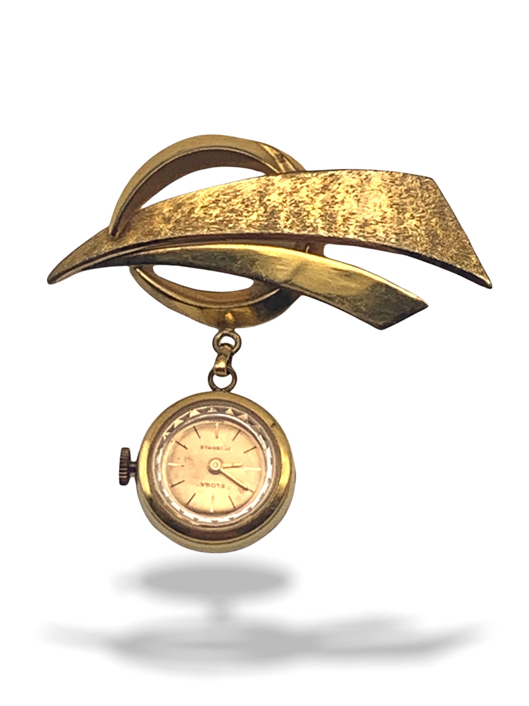 Vintage Lenox Bow Brooch Nurse Watch Women 22mm Bronze Gold Tone Manual Vintage Nurses Watches - Etsy Finland main image 3