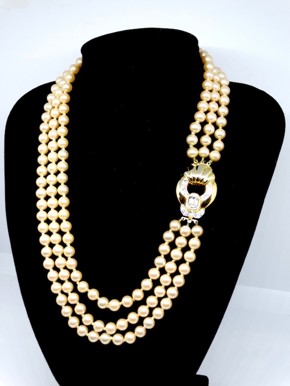 Collana Di Perle Multistrato 6 File – Vintage E Ipoallergenica, Gioiello Da Donna