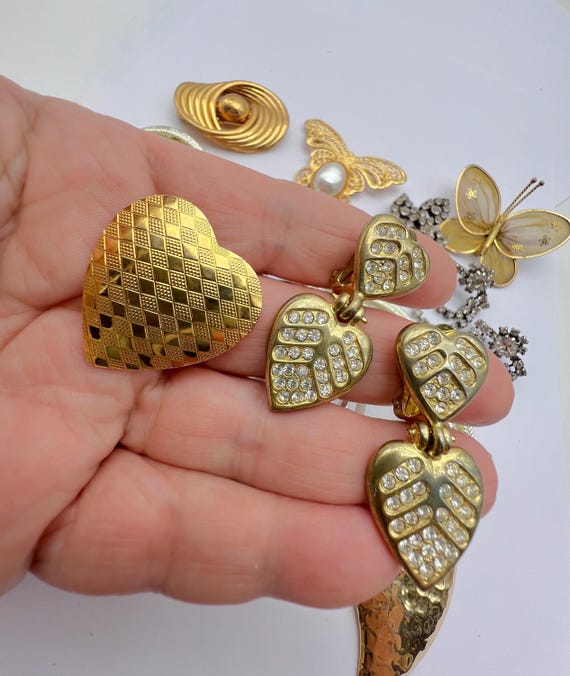 Vintage Lot  costume jewelry, Vtg collection, 11 pieces, some signed - lovely intense brightness- vintage lot-art.119 View 2