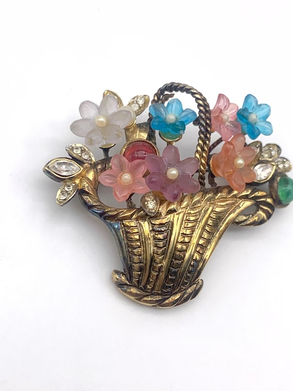 Lovely Italian 800 silver Gold plated  Fruit Sala… - image 10