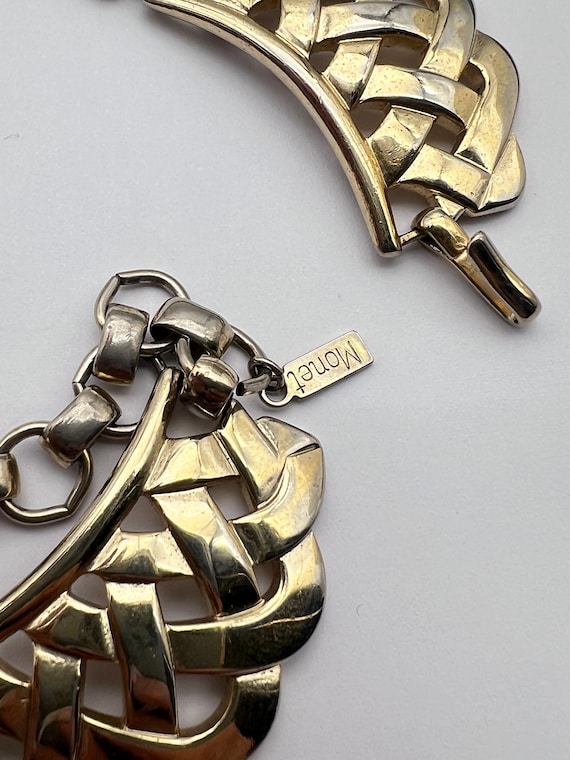 1960s MONET signed Stylish lattice pattern choker… - image 10