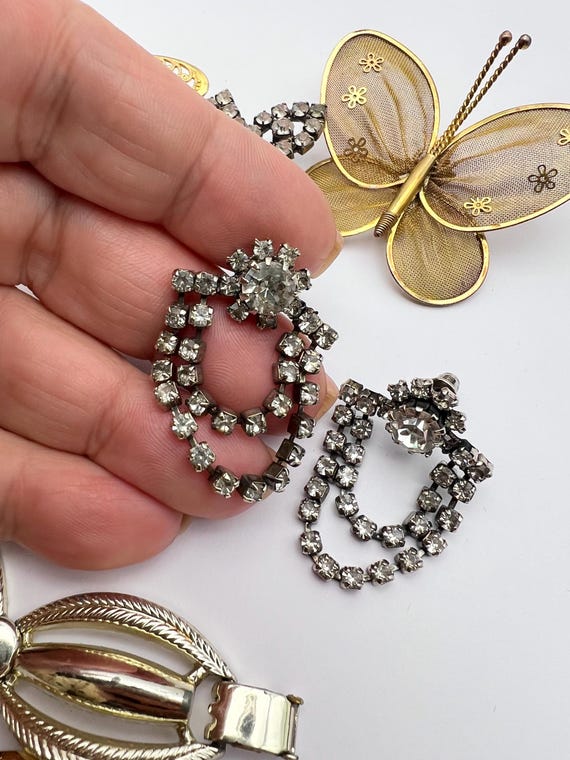 Vintage Lot  costume jewelry, Vtg collection, 11 pieces, some signed - lovely intense brightness- vintage lot-art.119 View 6