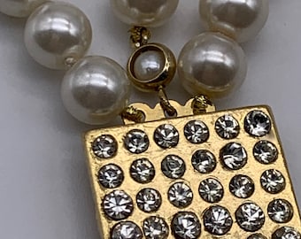 1960年代のヴィンテージ3連フェイクパールブレスレット、高品質