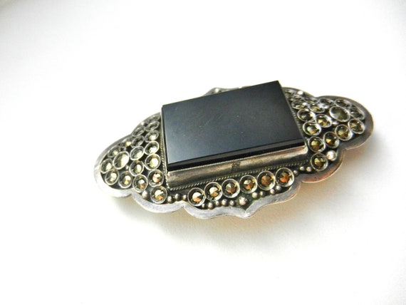 Gorgeous Victorian period brooch - Mourning jewel… - image 5