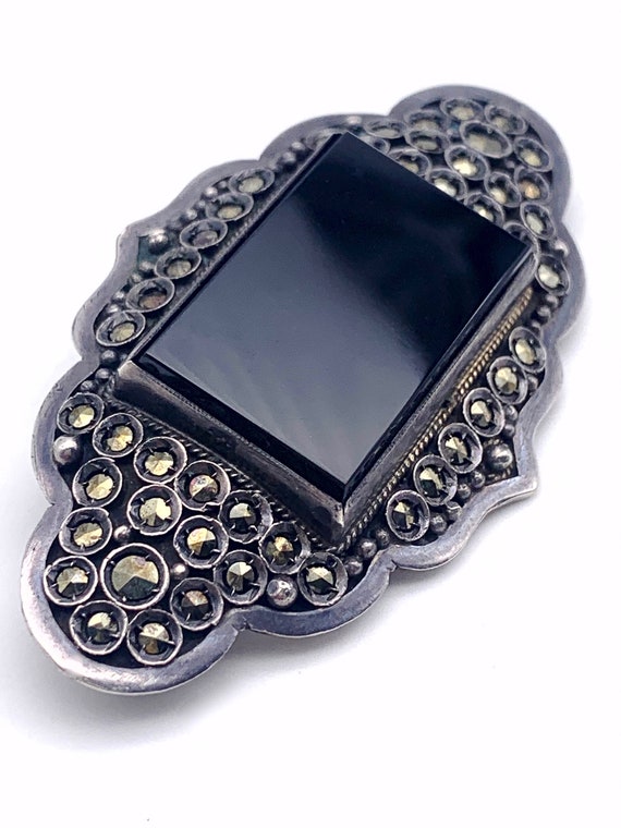 Gorgeous Victorian period brooch - Mourning jewel… - image 9