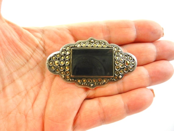 Gorgeous Victorian period brooch - Mourning jewel… - image 3