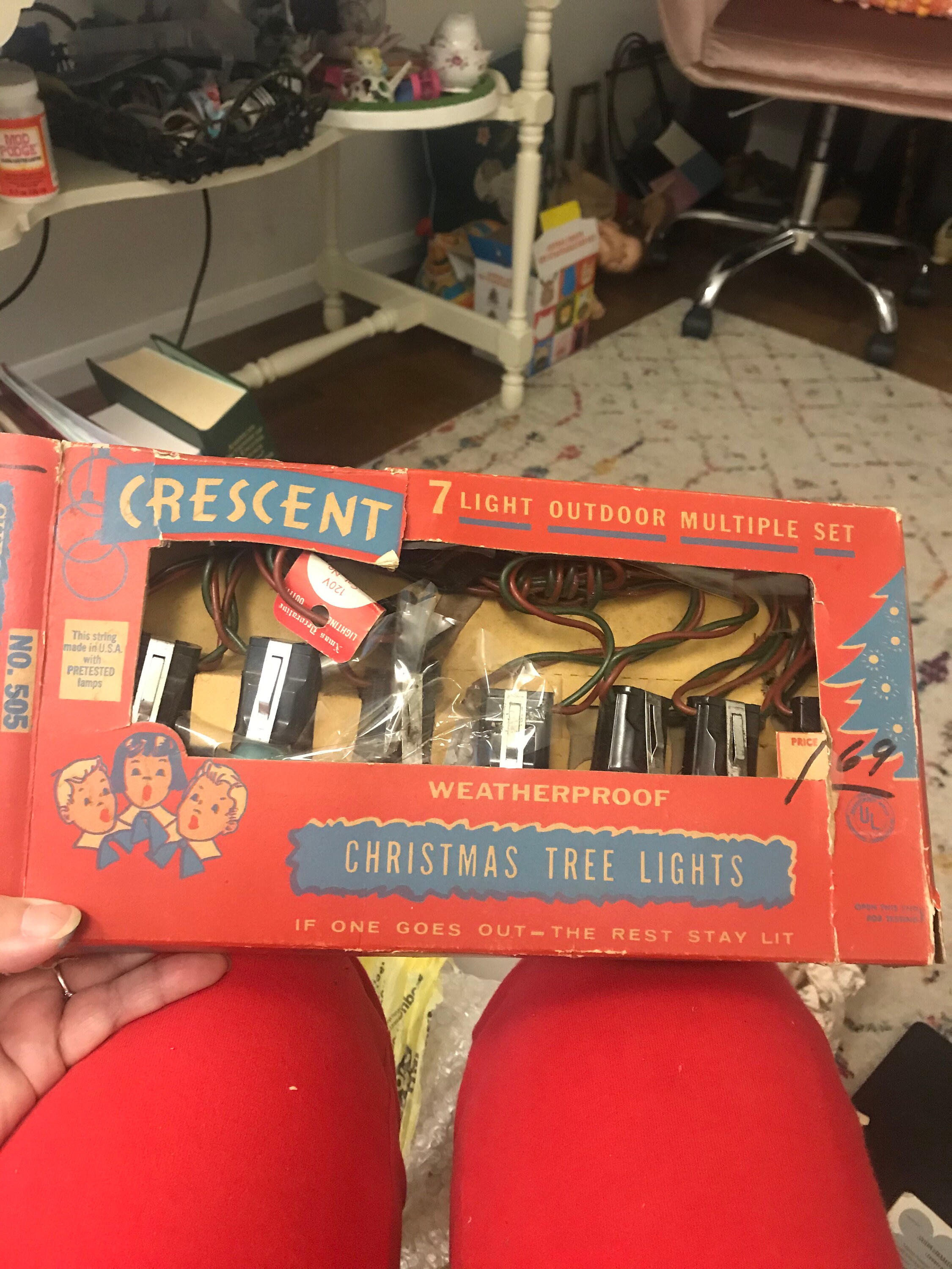Vintage 7 Christmas Tree Lights Etsy