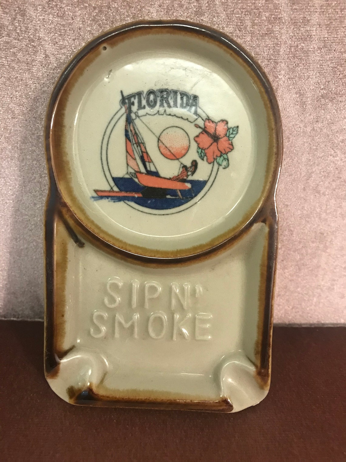 Vintage Florida Souvenier Ashtray Etsy