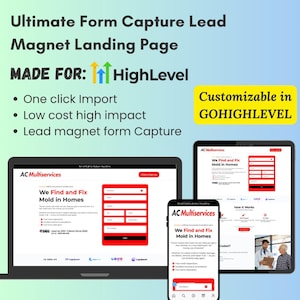 GoHighLevel DFY Lead Magnet Funnel | Email Capture Form Template | GHL Snapshot Landing Page | List Building Funnel | GHL Opt-In Page