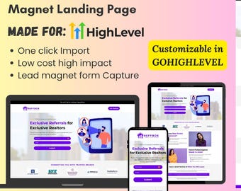 GoHighLevel Lead Magnet Funnel Template - DFY Instant Opt-in Landing Page Funnel for Marketing Success