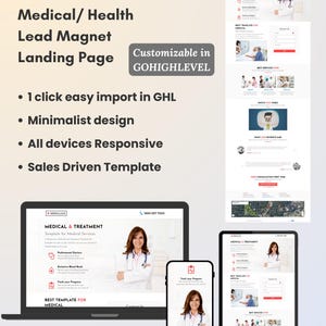 GoHighLevel DFY Health Landing Page | Email Capture Funnel | Medical Opt-In Template | GHL Lead Magnet Funnel