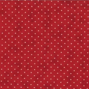 Red & White Polka Dot Quilting Fabric, Half Yard Cotton, Patriotic Americana Dot Print for Quilts