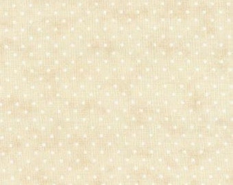 Cream Polka Dot Quilt Cotton Fabric by the Yard, Moda 8654 11