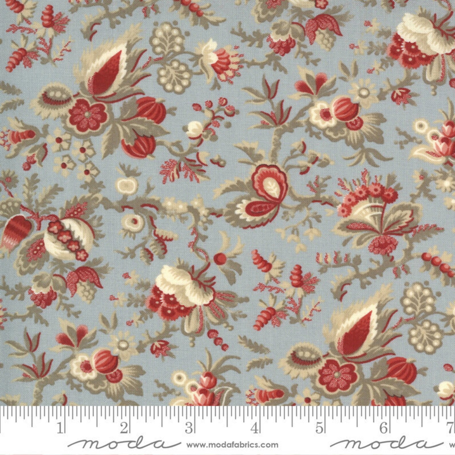 French General Cotton Fabric by the yard Jardin De Fleurs Etsy