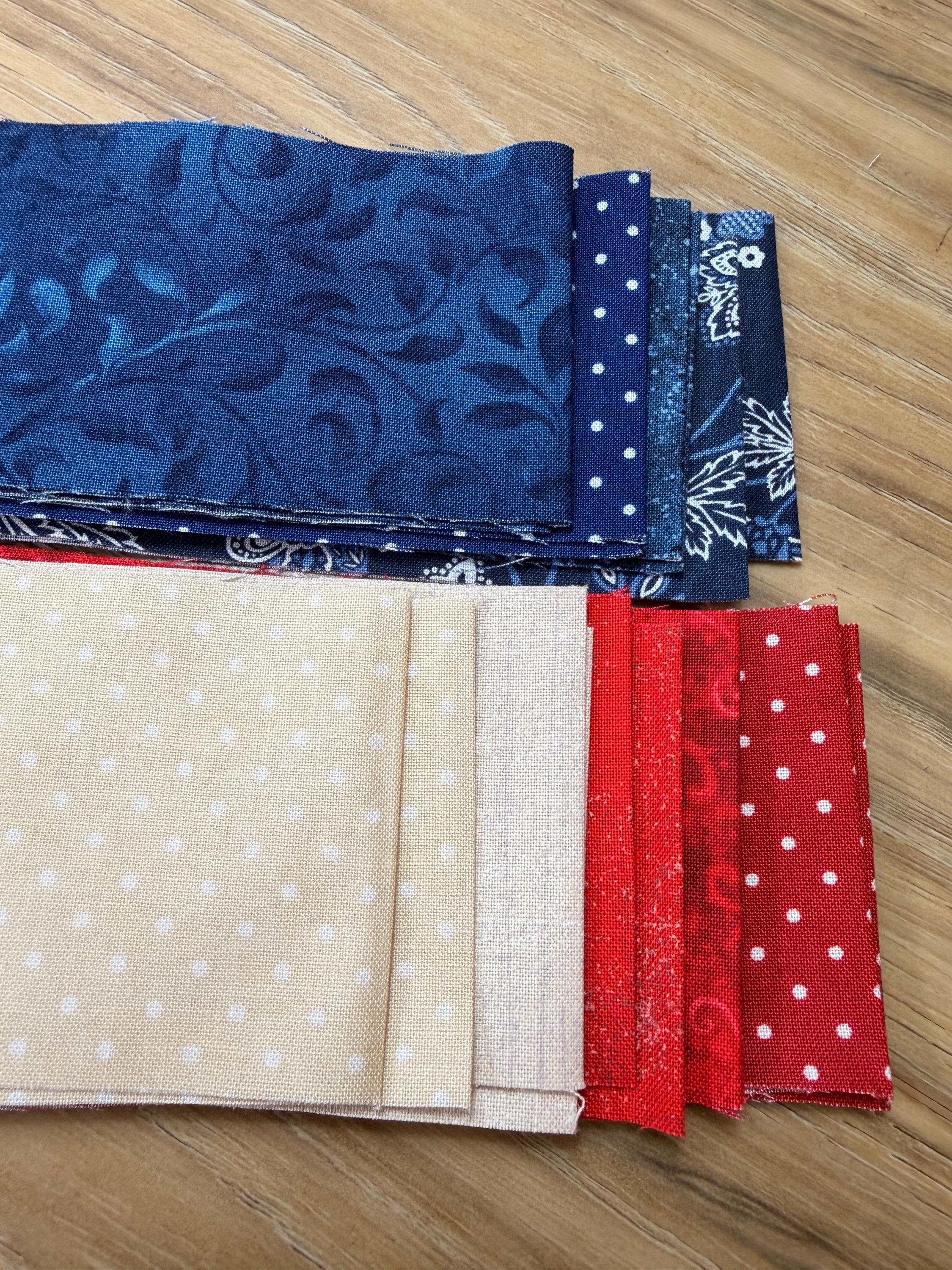 Vintage Red and Blue Fabric - Etsy