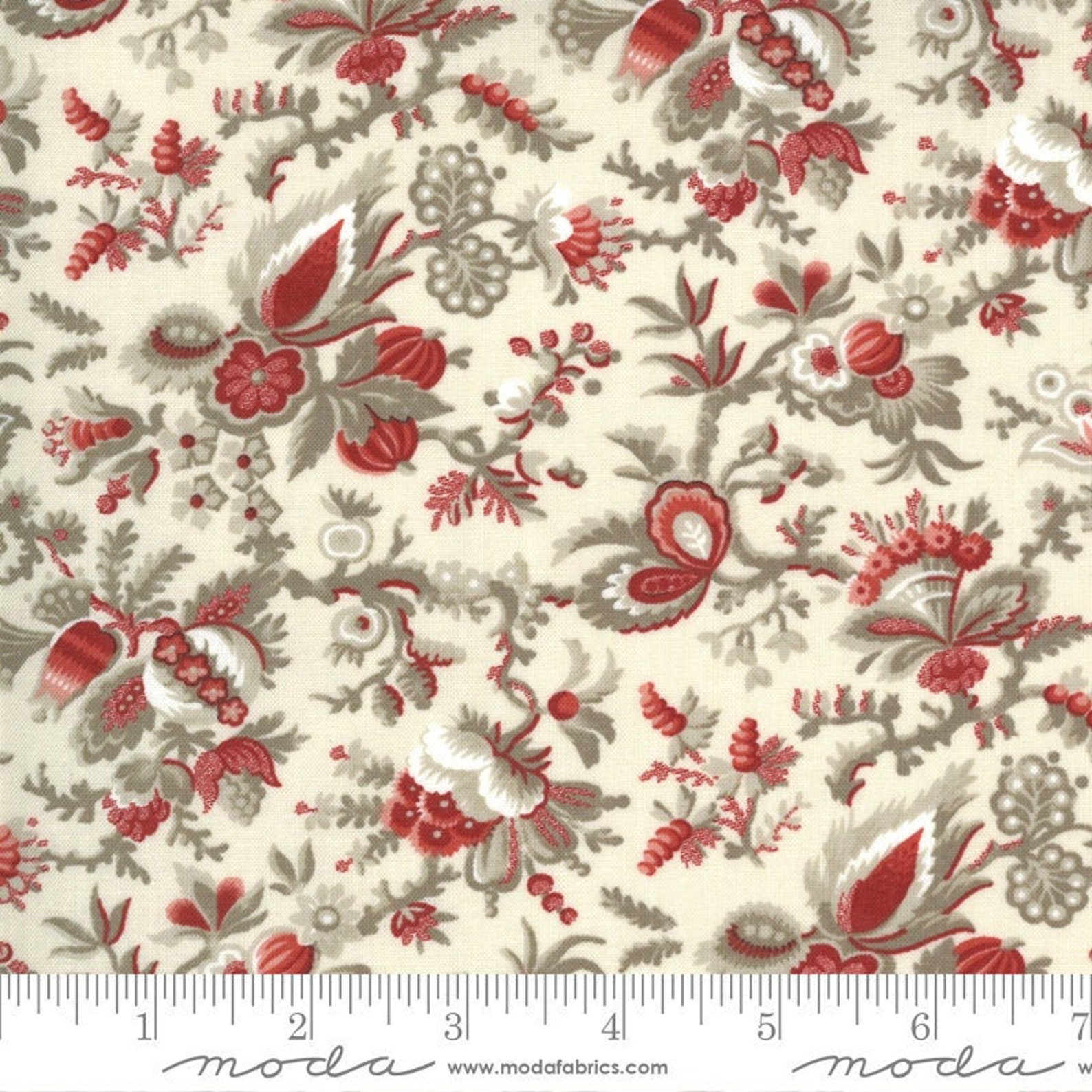 French General Cotton Fabric by the yard Jardin De Fleurs Etsy