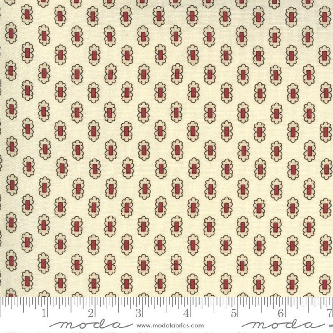 Ladies Legacy Cotton Fabric by the Yard Ivory Red 8359 15 Etsy