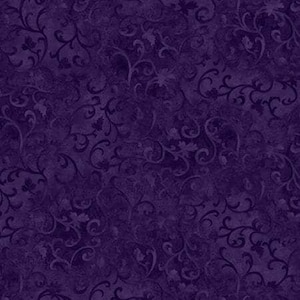 Purple Scroll Cotton Quilting Fabric Crafting Material Patchwork Sewing Project HALF YARD