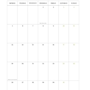 Januar 2026 Digitaler Kalender | Minimalistischer Monatsplaner |  A4 PDF | GoodNotes, Notability| Herunterladbar | Schick & Einfach
