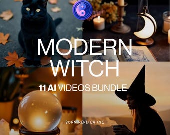 AI Video Reels – Modern Witch Rituals (Digital Download, 11 MP4 Videos)