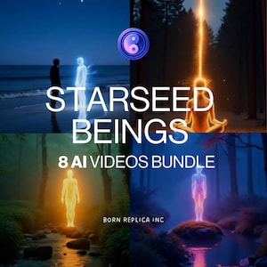 Starseed AI Video Bundle – 8 Cosmic Spiritual Reels,  Surreal Otherworldly Universe  (Digital Download)