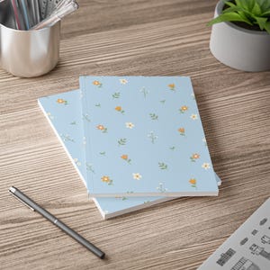 Floral Notebook, Cute Flower Pattern Book for Women, A5 Diary, Back to School Stationary, Cute Stuff