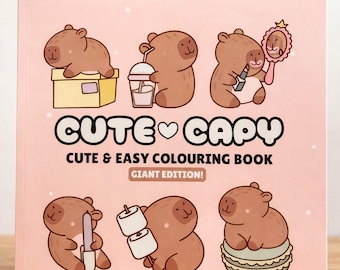 Giant Capybara Coloring Book: Relaxing Designs with Islamic Quotes
