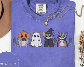 Comfort Colors® Halloween Sugar Glider Shirt, Spooky Sugar Glider Tee, Sugar Glider Lover Gift, Sugar Glider Mom, Exotic Pet Halloween Shirt
