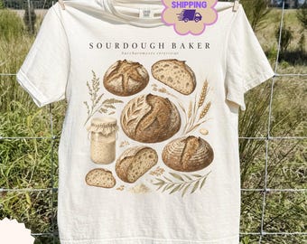 Comfort Colors® 90s Sourdough Bread Sweatshirt, Retro Sourdough Bread Tshirt, Sourdough Bread Graphic Sweater, Sourdough Bread Lover