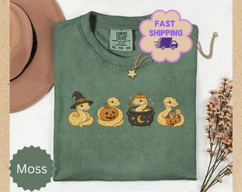 Comfort Colors® Halloween Yellow Ball Python Shirt, Spooky Ball Python Morphs Sweater, Python Halloween Tshirt, Python Snake Sweatshirt