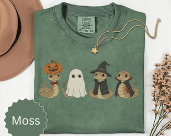 Comfort Colors® Halloween Rattlesnake Shirt, Spooky Rattlesnake Tee, Trick or Treat Rattlesnake, Rattlesnake Halloween Tshirt, Rattle Snake