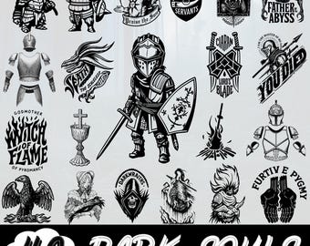 Dark Souls Black Knight SVG: Elden Ring Warrior, Siegward (PDF Pattern