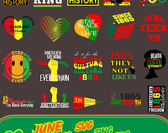 Juneteenth SVG PNG Bundle: Black History Month Designs (Digital Download)