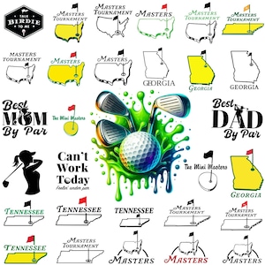 Masters Augusta Golf Logo Downloadable PNG, SVG Files, Cricut file, Masters Symbol Black Svg, Masters Golf Party Svg, Png, Masters Party Svg
