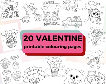 Valentine Coloring Pages For Kids Toddlers Preschoolers Toddlers Coloring Book Simple Coloring Pages Valentine's Day Kids Activity Printable