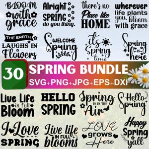 Spring Svg Bundle, Easter svg, Welcome Spring SVG, Flower svg, Spring svg, Hello Spring Svg, Spring is Here Svg, Spring quote bundle, Cricut
