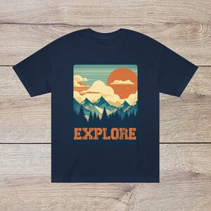 Explore Nature Unisex Tshirt Navy