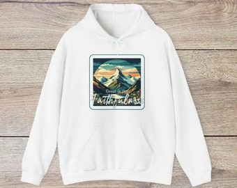 Faithfulness Mountains Hooded Unisex Sweatshirt