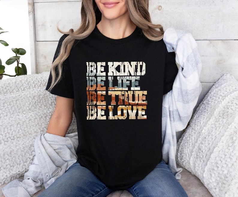 Be Love Tshirt, jersey, Unisex, Modern Boho Chic style, wanderlust free spirit fashion, vibes of flower child, gratefulness image 1