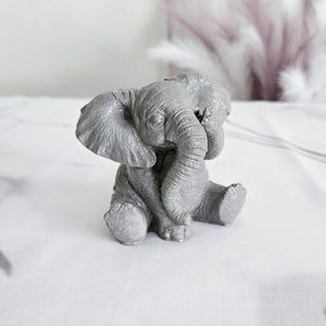 Elephant sculpture Elephant statue Elephant figurine Elephant decor Animal figurine Shelf decor Figurines Ceramic elephant Concrete figurine