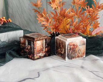 Autumn candle Fall candle Holiday candle Fall candle gift Wood wick candle Autumn candle gift Unique candles Scented soy candle Cool candles