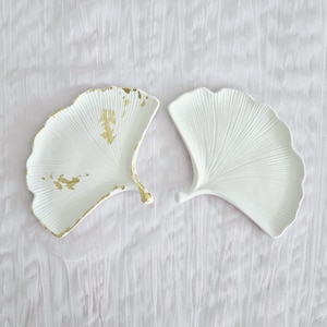 Ginkgo tray Ginkgo leaf tray Ring dish Trinket dish Decorative tray Jewelry tray Catch all tray Key tray Coffee table tray Trinket tray