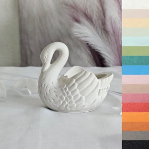 Concrete Swan Planter | Succulent Planter | Sealed Hand Poured Planter Pot | Cactus planter