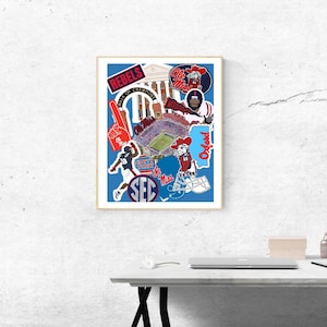Ole Miss Rebels Sports Wall Art – Custom Football Poster – Ole Miss College Team Print – Gift for Rebels Fans