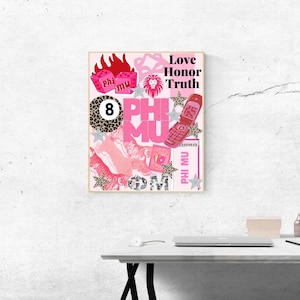 Phi Mu Wall Art – Sorority Digital Print for Dorms, Big Little and Sisterhood Gifts - Phi Mu - Phi Mu Sorority - Sorority Gifts