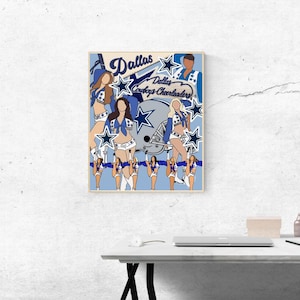 Dallas Cowboys Cheerleaders Poster: DCC Collage Art (Digital Download 16x20in PNG File)