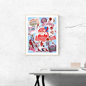 St. Louis Cardinals Baseball Poster – MLB Digital Download Print – Busch Stadium Wall Art, Cardinals Fan Gift, Sports Bar Decor