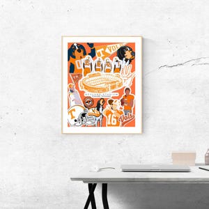 Tennessee Volunteers Football Poster – Vols Digital Download Print – Neyland Stadium Wall Art, UTK Gift, College Football Decor