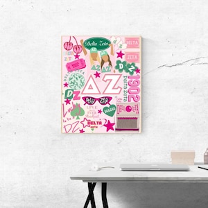 Delta Zeta Sorority Poster – DZ Digital Wall Art – Big Little Gift, Bid Day, Dorm Decor – Greek Life | Delta Zeta Print | Delta Zeta Poster